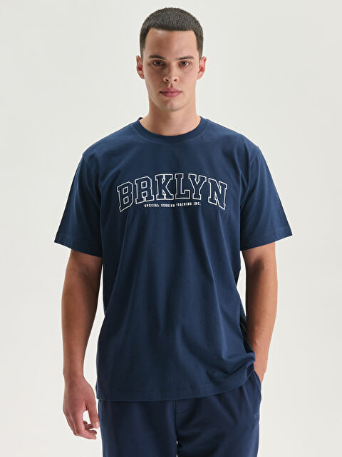 XSIDE Crew Neck Printed Jersey Men's T-Shirt - S5EC87Z8-HFK