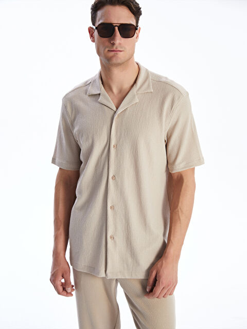 LCW Vision Regular Fit Short Sleeve Men's Shirt - S5EC97Z8-FHL