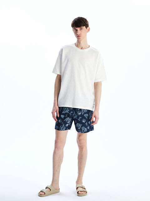 XSIDE Kısa Boy Desenli Erkek Deniz Şortu - S5ED35Z8-LSJ