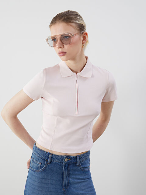 LCW Vision Polo Yaka Kadın Tişört - S5ED76Z8-FZZ