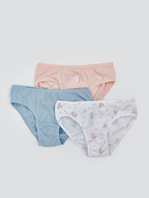 LCW Kids Baskılı Kız Çocuk Külot 3'lü - S5EF07Z4-LU7