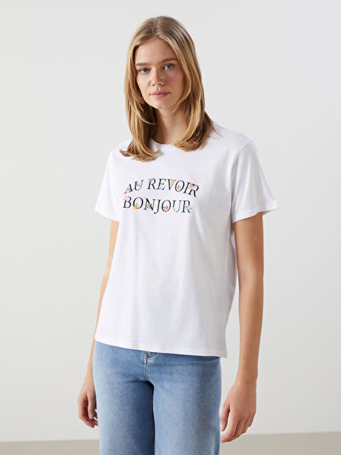 LCW Vision Žena BIJELA Majica kratkih rukava - S5EG01Z8-Q6K