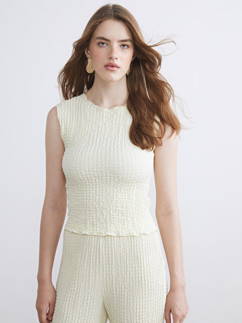 LCW Vision Bisiklet Yaka Dokulu Bluz - S5EG27Z8-FDQ