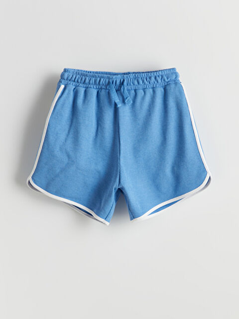 LCW Kids Elastic Waist Textured Girls' Shorts - S5EH80Z4-QE2