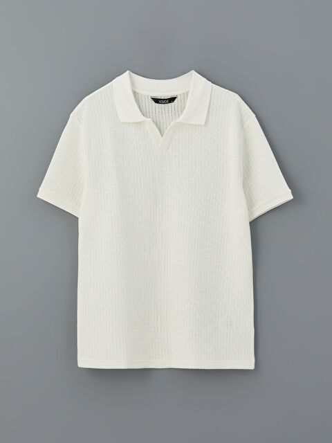 XSIDE Polo Yaka Kısa Kollu Erkek Dokulu Tişört - S5EI26Z8-EEW