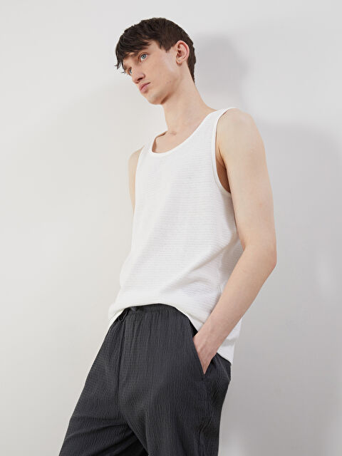 XSIDE Bisiklet Yaka Erkek Kolsuz Tişört - S5EI95Z8-EEW