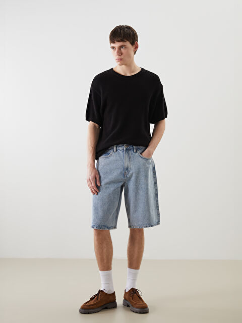 LCW Jeans Кең ерлерге арналған джинс шорты - S5EJ24Z8-311