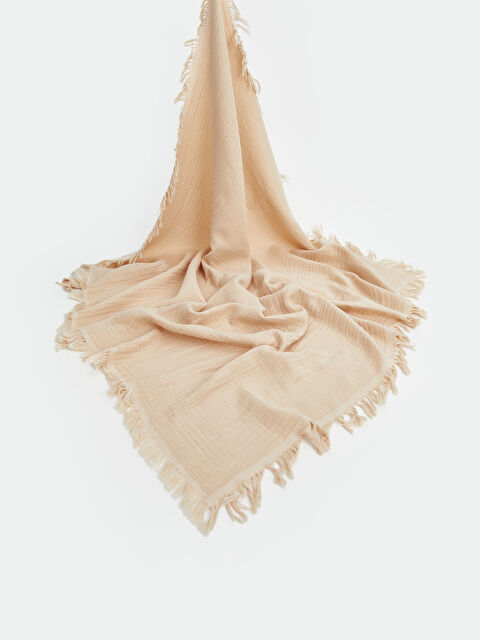 LCW baby Püsküllü Erkek Bebek Müslin Örtü 100x100 cm - S5EJ61Z1-YDJ