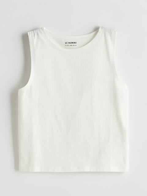 LCW Kids Bisiklet Yaka Düz Kız Çocuk Atlet - S5EJ62Z4-R9J