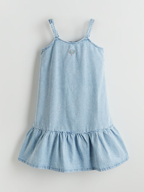 LCW Kids Джинсова сукня з вишитими деталями для дівчаток - S5EK57Z4-V2T