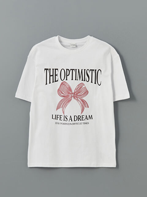 LCW Kids Crew Neck Printed Girls' T-Shirt - S5EL52Z4-FFB