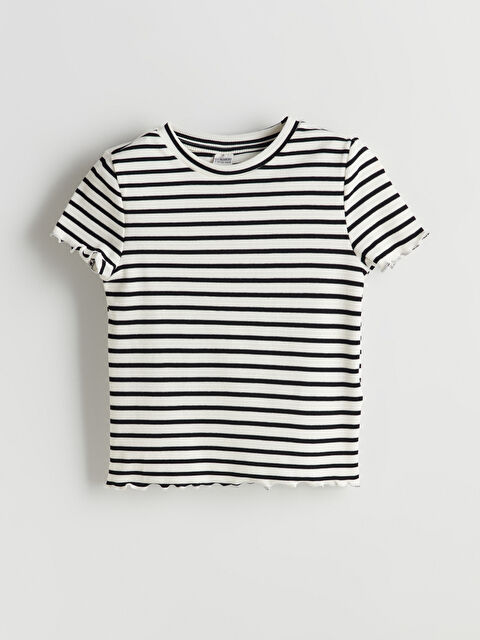 LCW Kids Bisiklet Yaka Kız Çocuk Tişört - S5EL76Z4-LEG