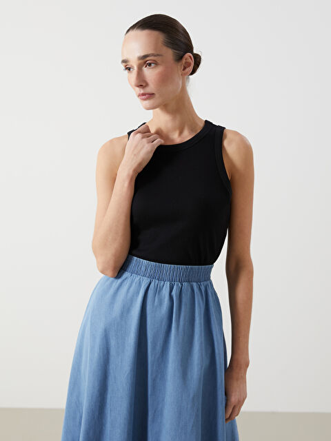 LCWAIKIKI Classic Bisiklet Yaka Kadın Atlet - S5EM10Z8-CVL