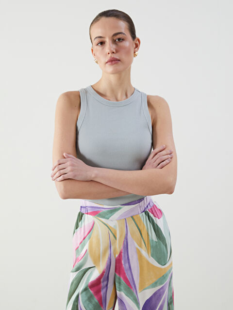 LCWAIKIKI Classic Bisiklet Yaka Kadın Atlet - S5EM10Z8-FJR