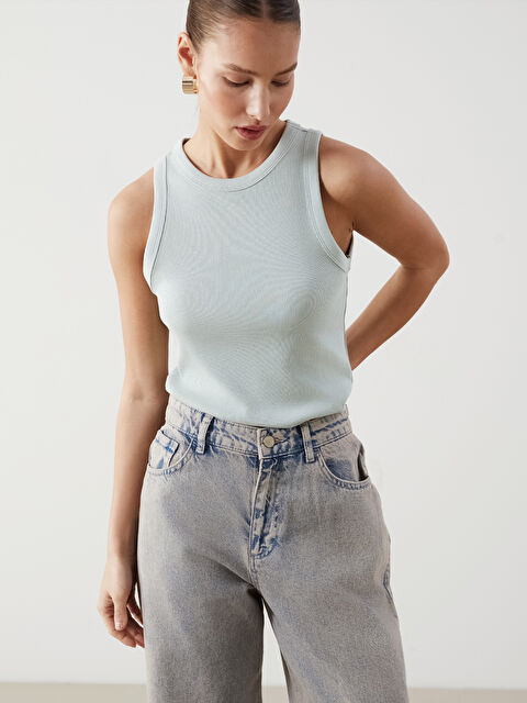 LCWAIKIKI Classic Bisiklet Yaka Kadın Atlet - S5EM10Z8-FLL