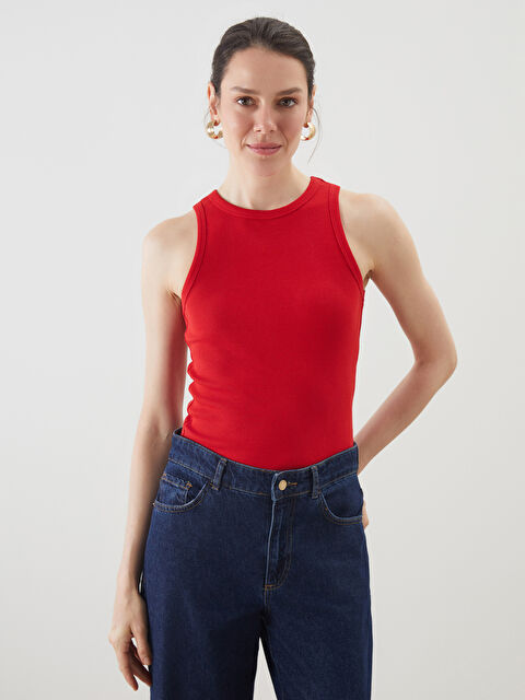 LCWAIKIKI Classic Bisiklet Yaka Kadın Atlet - S5EM10Z8-HJY