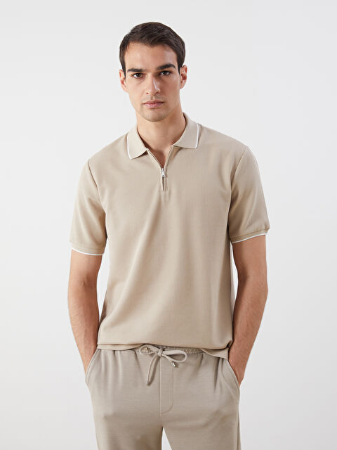 LCW Vision Polo Neck Short Sleeve Men's T-Shirt - S5EM46Z8-HZZ