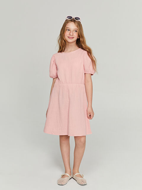 LCW Kids Bisiklet Yaka Kız Çocuk Elbise - S5EM57Z4-FGV