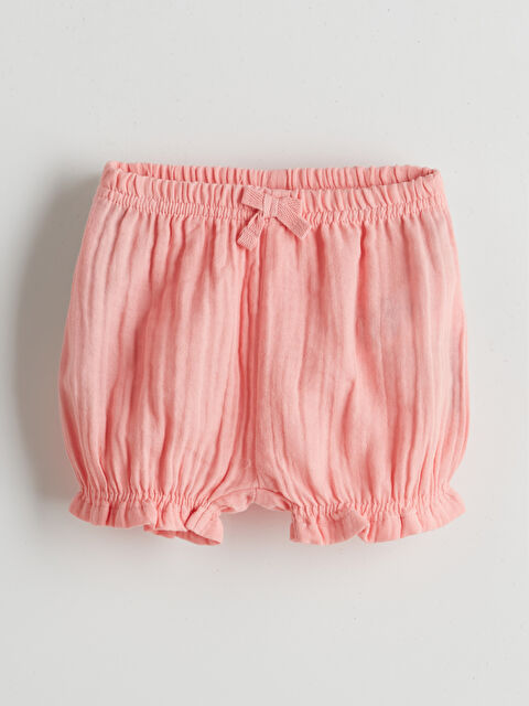 LCW baby Beli Lastikli Basic Kız Bebek Şort - S5EM82Z1-G5T