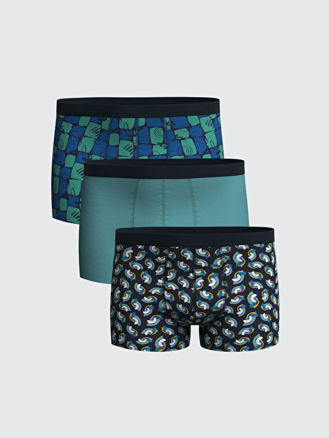 LC WAIKIKI Lot de 3 Caleçons Boxers en Coton Extensible Coupe Standard pour Hommes - S5EN60Z8-LRK