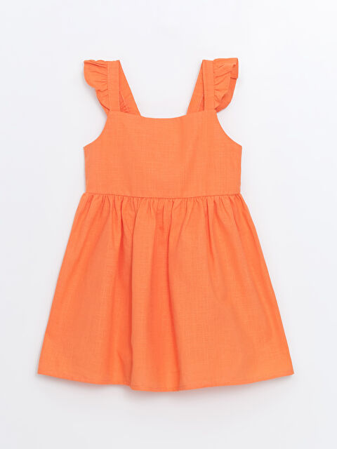 LCW ECO Kare Yaka Kız Bebek Elbise - S5EO02Z1-GKT