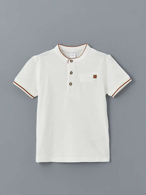 LCW Kids Grandad Collar Men's Child T-Shirt - S5EO17Z1-R9J