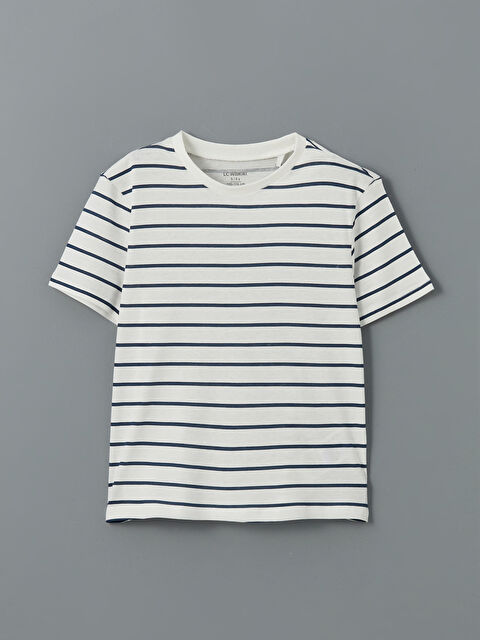 LCW Kids Çizgili Erkek Çocuk Penye Tişört - S5EO33Z1-LFC