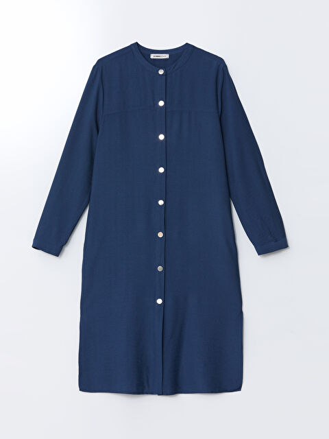 LCW Grace Bisiklet Yaka Keten Görünümlü Kadın Ferace - S5EQ04Z8-HSD