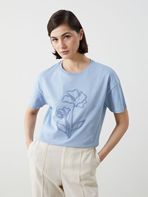 LCW Vision Crew Neck Floral Women's T-Shirt - S5EQ32Z8-QZ7