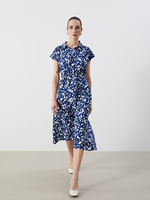 LCWAIKIKI Classic Рокля с яка и шарки за жени