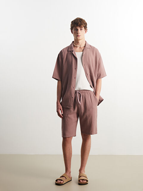 XSIDE Rahat Kalıp Erkek Müslin Şort - S5ER30Z8-H0J