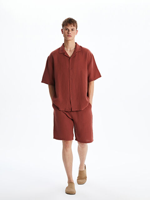 XSIDE Rahat Kalıp Erkek Müslin Şort - S5ER30Z8-HKB