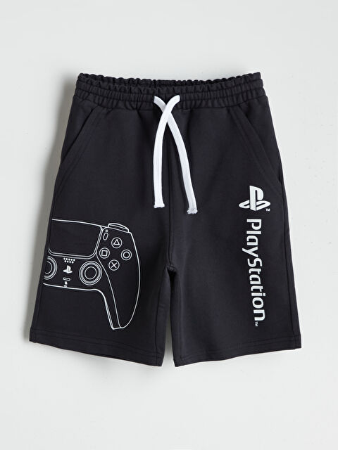 LCW Kids Beli Lastikli PlayStation Baskılı Erkek Çocuk Şort - S5ER49Z4-HNX