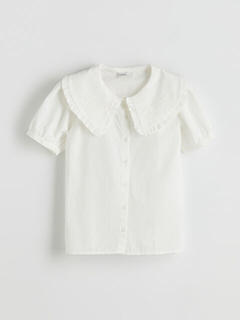 LCW Kids Bebe Yaka Çiçekli Kız Çocuk Gömlek - S5ER97Z4-Q6K