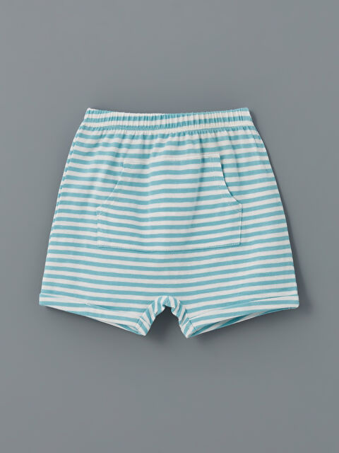 LCW baby Beli Lastikli Çizgili Erkek Bebek Şort - S5ES53Z1-LFC