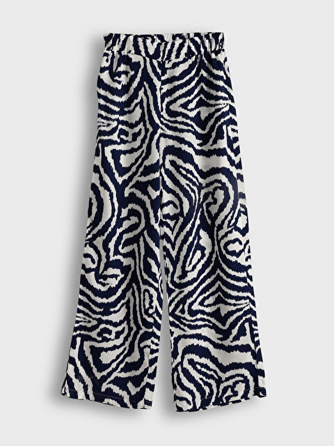 LCWAIKIKI Classic Elasticated Waist Patterned Women's Trousers - S5ET09Z8-LQQ