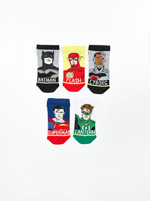 LCW Kids Batman Desenli Erkek Çocuk Patik Çorap 5'li - S5ET16Z4-K00
