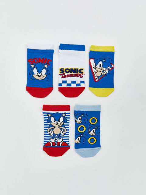 LCW Kids Sonic Desenli Erkek Çocuk Patik Çorap 5'li - S5ET24Z4-K00