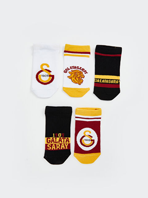 LCW Kids Galatasaray Desenli Erkek Çocuk Patik Çorap 5'li - S5ET45Z4-K00
