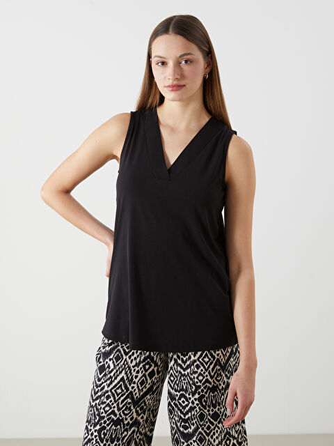 LCWAIKIKI Classic V Yaka Kadın Bluz - S5EU63Z8-CVL