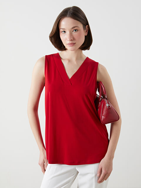 LCWAIKIKI Classic V Yaka Kadın Bluz - S5EU63Z8-Z29