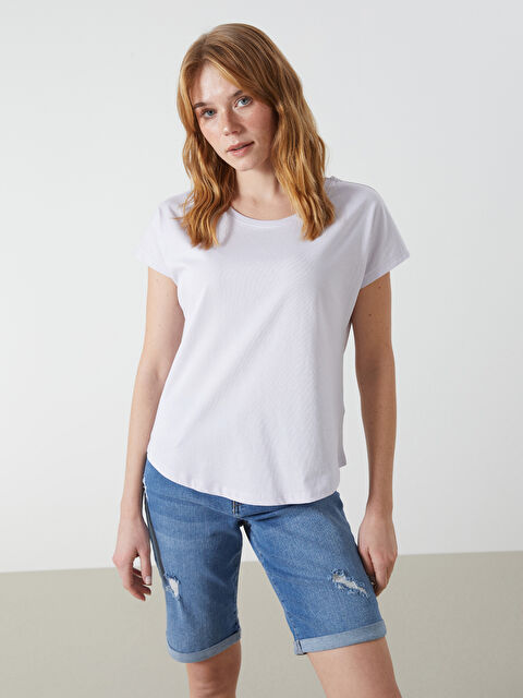 LCW ECO Bisiklet Yaka Kadın Spor Tişört - S5EV11Z8-G7T