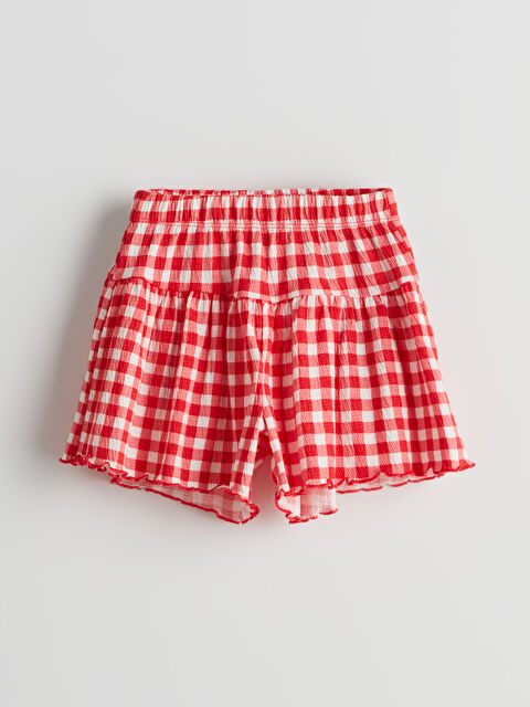 LCW Kids Kız Çocuk Ekose Desenli Şort - S5EY08Z1-LTQ