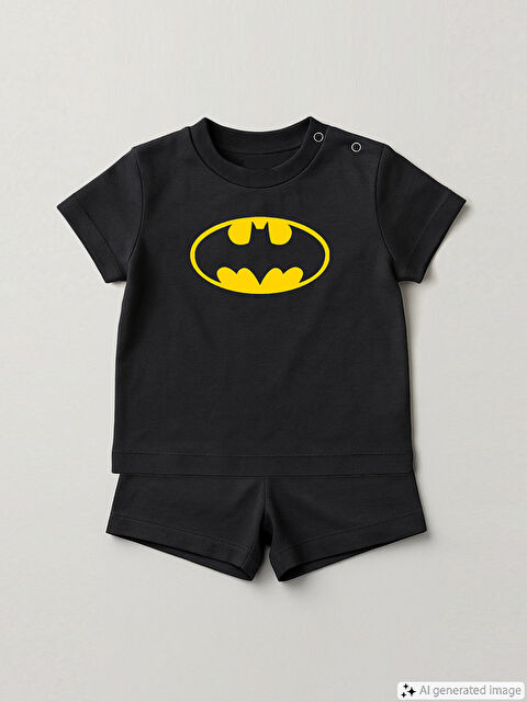 LCW baby Batman Printed Baby Boys' Shortie Pyjama Set - S5EY91Z1-CVL
