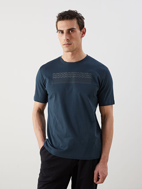 LCWAIKIKI Classic Bisiklet Yaka Kısa Kollu Baskılı Penye Erkek Tişört - S5FA45Z8-QT0