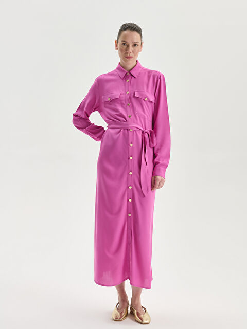 LCWAIKIKI Classic Loose Fit Women's Shirt Dress - S5FB26Z8-H8T