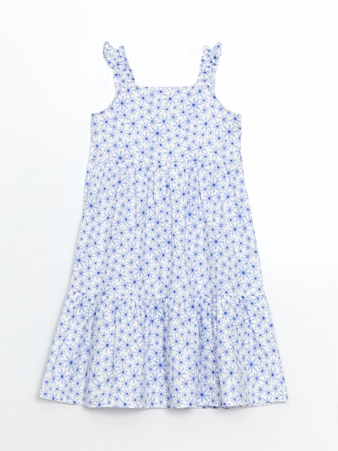 LCW Kids Square Neck Patterned Girls' Dress - S5FB48Z4-LU7