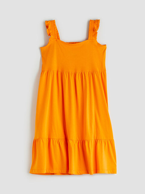 LCW Kids Square Neck Girls' Dress - S5FB48Z4-GMX