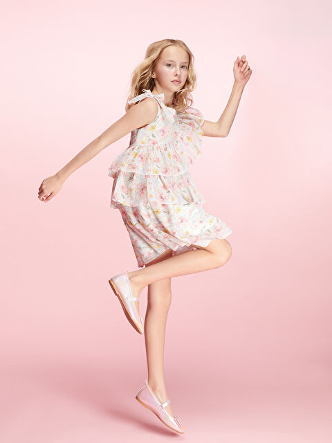 LCW Kids Çiçekli Kız Çocuk Elbise - S5FB56Z4-LRA