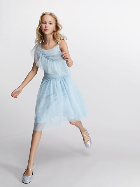 LCW Kids Işıltılı Kız Çocuk Abiye Elbise - S5FB60Z4-FUX